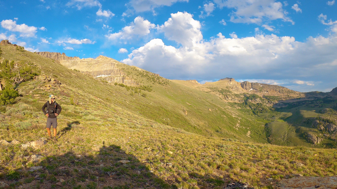 Cross country hiking in the East Humboldt Range along the Basin and Range Trail