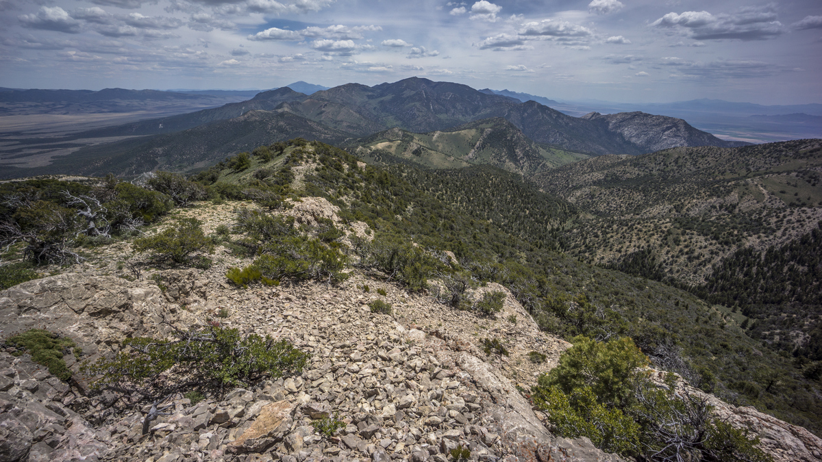 basin and range trail thru hike in the egan mountains, nevada
